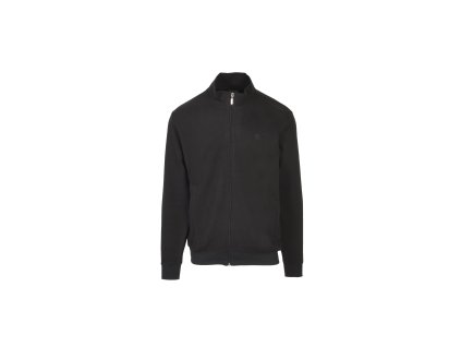 Pánsky antracitový sveter na zips so stojačikom 22447