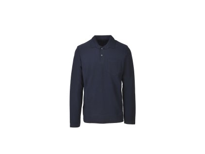 Pánska tmavomodrá polokošeľa s dlhým rukávom a vreckom 22388