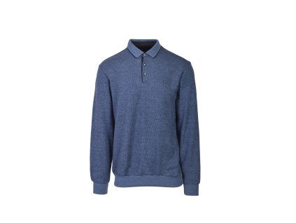 Pánska rifľovo modrá polokošeľa s dlhým rukávom 22427