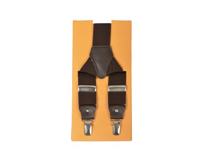 Pánske tmavohnedé traky 22572