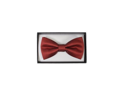 Tmavočervený jednofarebný štruktúrovaný motýlik 22879