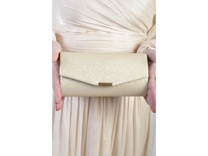 Dámska spoločenská kabelka zlatej farby 22734