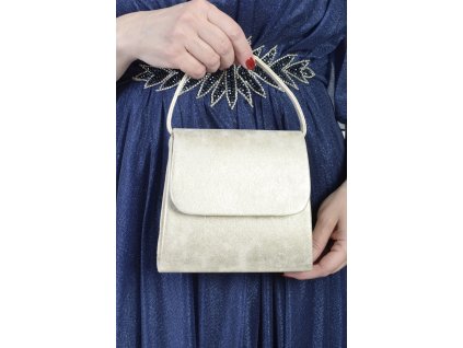 Dámska zlatá elegantná kabelka s uškom 22736