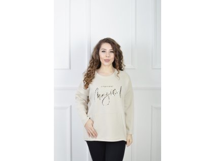 Dámsky béžový pulóver „Everything magical“ 23111