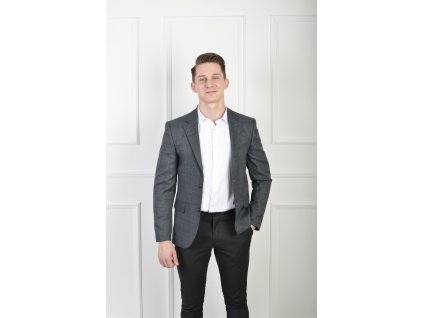 Pánske elegantné tmavozelené kárované sako 23038