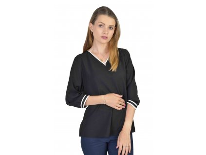 Čierna dámska univerzálna blúzka