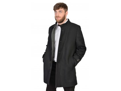 čierny predĺžený pánsky kabát