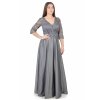dlhé spoločenské sivé šaty