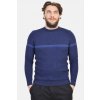 Pánsky tmavomodrý štruktúrovaný pulóver 19218