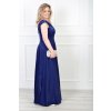 Dlhé spoločenské parížské modré šaty s odhalenými ramenami 19660