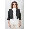 Dámske kratšie čierne sako s 3/4 rukávom 19909