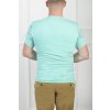 Pánske tyrkysové tričko s nápisom a vzorom 20179