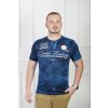 Pánske fľakaté modré tričko s nápisom 20183