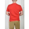 Pánske červené tričko s nápisom a vreckom 20184