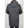 Pánsky sivý kabát s kapucňou 20431