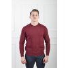 Pánsky štruktúrovaný bordový pulóver s okrúhlym výstrihom 21000