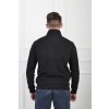 Pánsky čierno-sivý pulóver s golierom a zipsom 21003