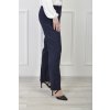 Dámske jednoduché tmavomodré kostýmové nohavice 20940