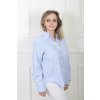 Dámska biela košeľa s modrými pruhmi 21419
