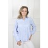 Dámska biela košeľa s modrými pruhmi 21419