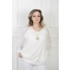 Dámska ľahká biela blúzka s čipkou 20817