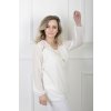 Dámska ľahká biela blúzka s čipkou 20817