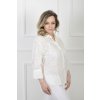 Dámska biela krajková košeľa so zapínaním na gombíky 21427