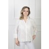 Dámska biela krajková košeľa so zapínaním na gombíky 21427