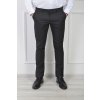 Pánske antracitové Slim nohavice s jemnou štruktúrou 21324
