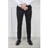 Pánske Slim čierne jednoduché nohavice 19535
