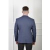 Pánske kockované sako tmavomodrej farby 21321