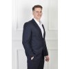 Pánske oblekové sako tmavomodrej farby so štruktúrou 21409