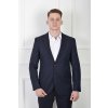 Pánske oblekové sako tmavomodrej farby so štruktúrou 21409