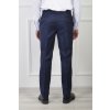 Pánske oblekové nohavice tmavomodrej farby so vzorom hnedých kociek 21412
