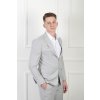 Pánske oblekové sako bledosivej farby s jemným vzorom 21512