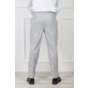 Pánske oblekové nohavice bledosivej farby s jemným vzorom 21513