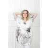 Dámska bielo-sivá tunika so vzorom kvetov 21610
