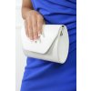 Dámska spoločenská biela matná kabelka 21756