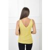 Dámske bezrukávové pleteninové tričko žltej farby 21832