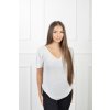 Dámske krátkorukávové pleteninové tričko sivej farby 21833
