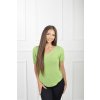 Dámske krátkorukávové pleteninové tričko zelenej farby 21835