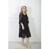 Dámske krajkové šaty čiernej farby s 3/4 rukávom 22042