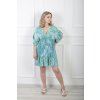 Dámske tyrkysové šaty s modrými flitrami 21840