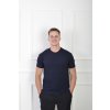 Pánske jednoduché krátkorukávové tmavomodré tričko 21915