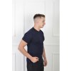 Pánske jednoduché krátkorukávové tmavomodré tričko 21915