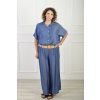 Dámska "riflová" modrá blúzka s krátkym rukávom 21844
