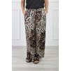 Dámske leopardie nohavice s gumičkou v páse 22169