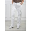 Dámske dlhé biele nohavice s vreckami 21865