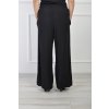 Dámske široké čierne nohavice na gumičku 22047