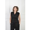Dámske čierna bezrukávová blúzka 22022